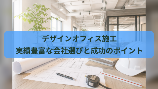 デザインオフィス施工｜実績豊富な会社選びと成功のポイント