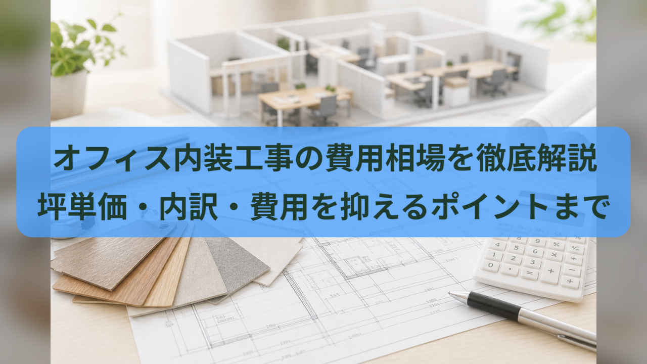 オフィス内装工事の費用相場を徹底解説｜坪単価・内訳・費用を抑えるポイントまで